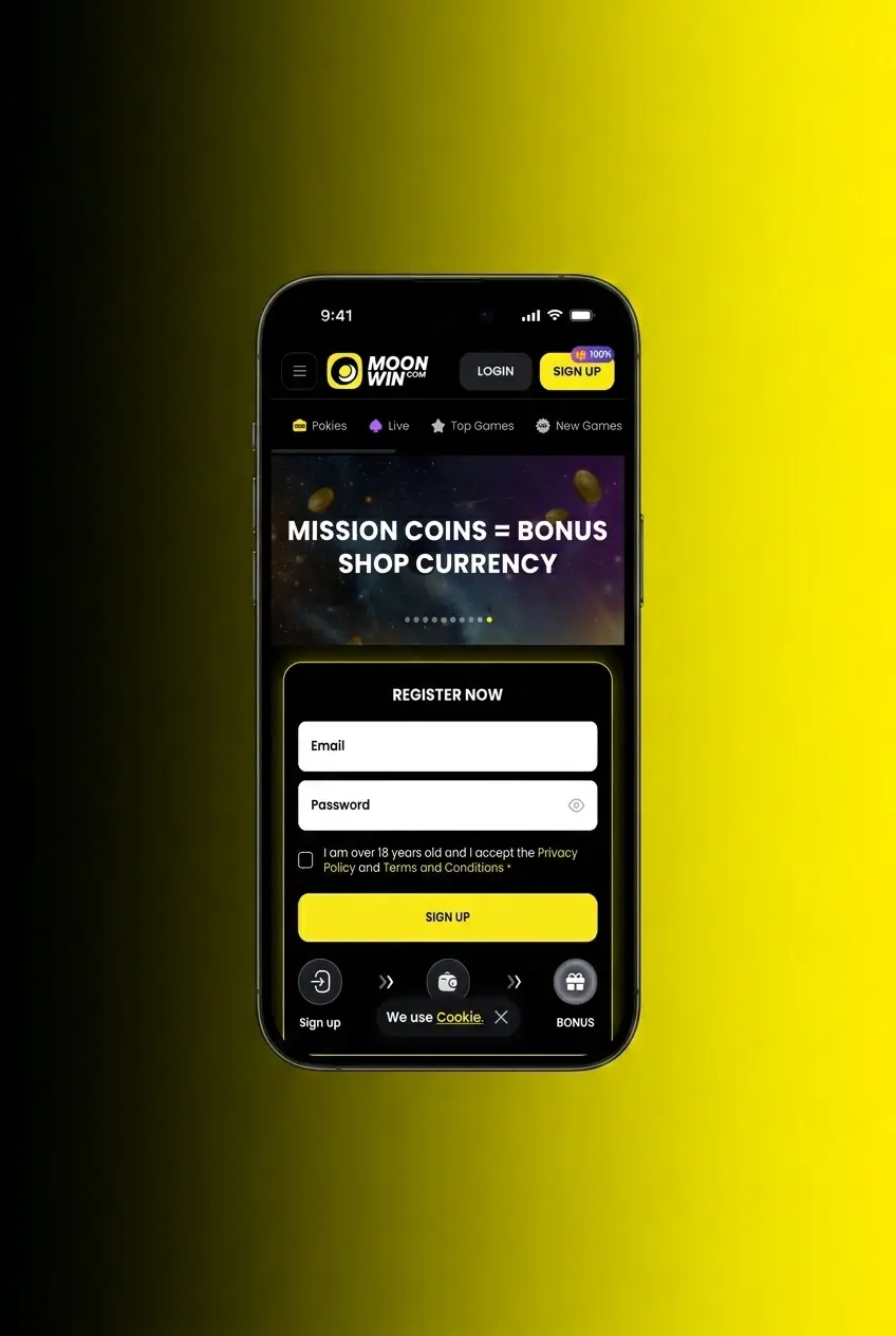Step-by-step guide to claiming Moonwin bonuses in Australia including registration, deposit, and promo code entry