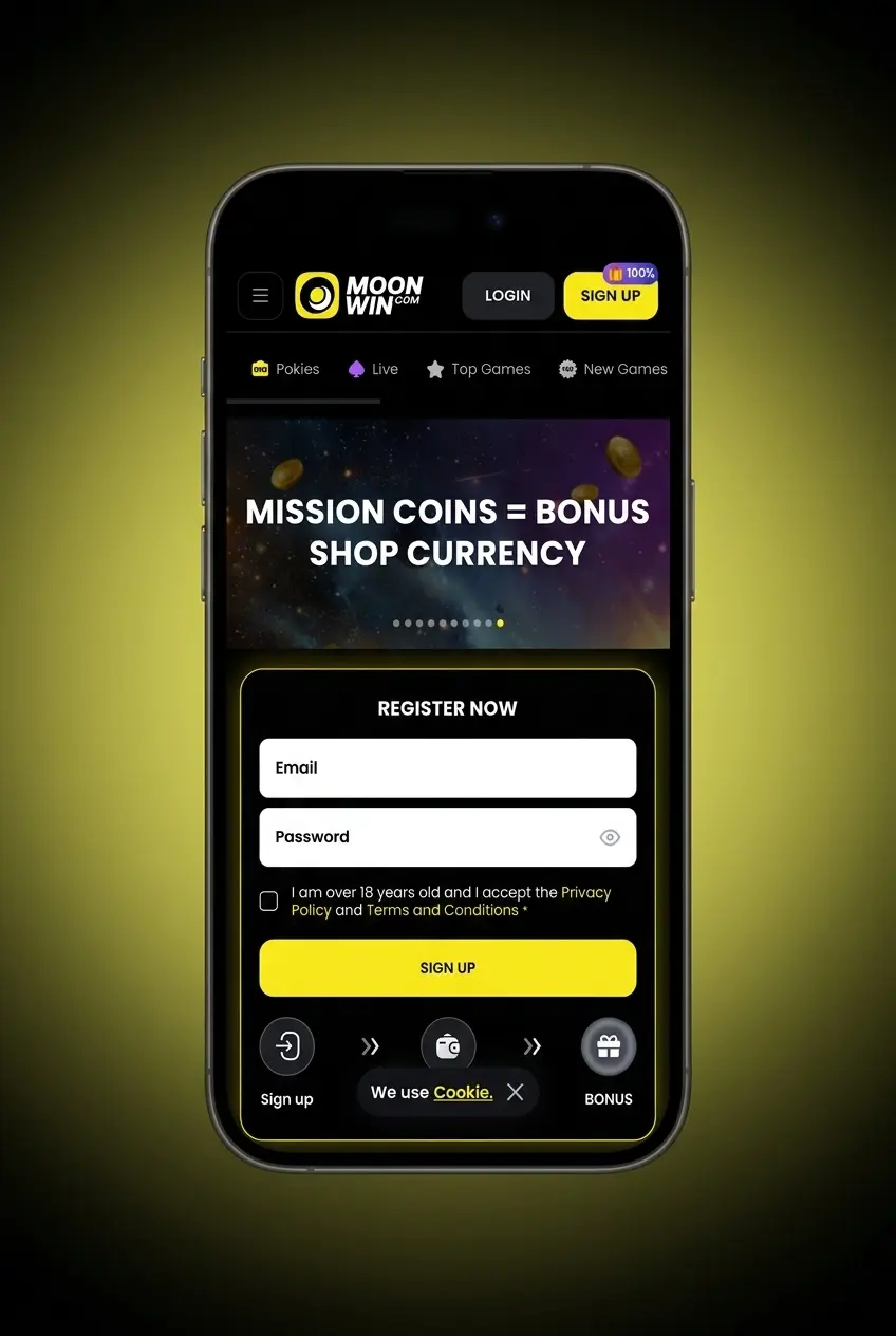 Moonwin KYC verification steps showing how to submit ID and proof of address for account approval within 72 hours