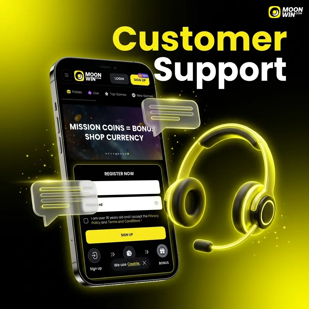 Moonwin customer support team assisting Australian players with payment inquiries via live chat, email, and help centre 24/7