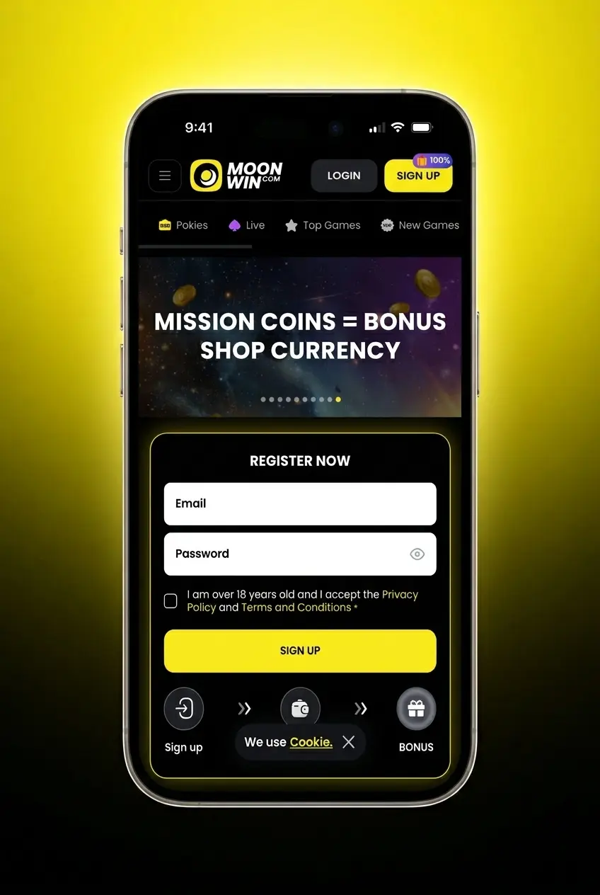 Step-by-step guide on how to bet on football at Moonwin, covering account setup, deposit, and placing wagers